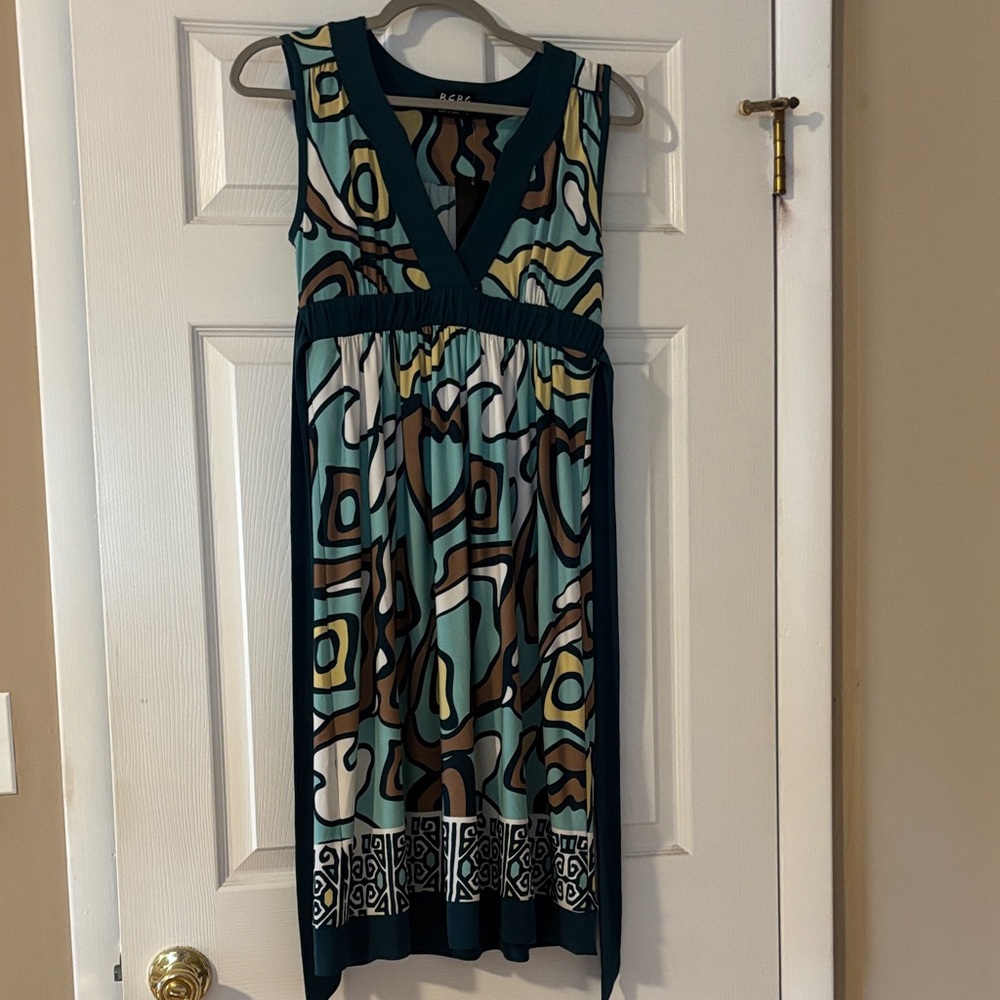Bcbg Multicolor Geometric Print Dress